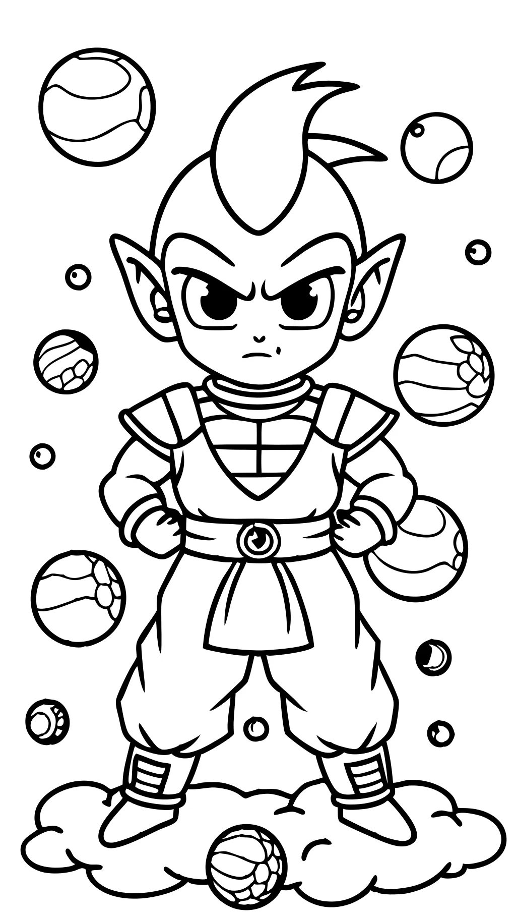 piccolo coloring pages